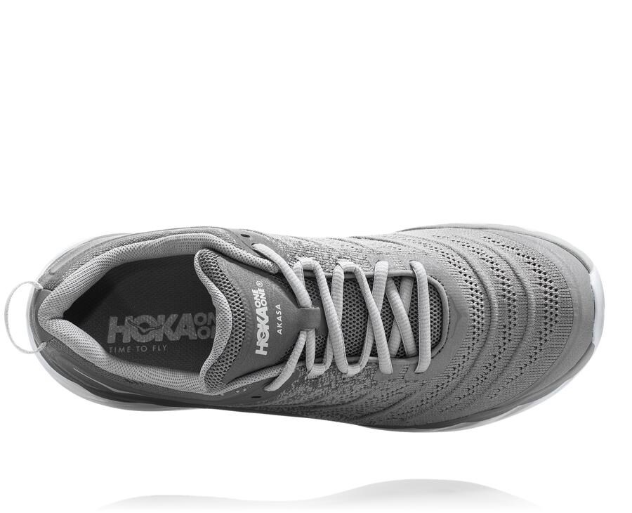 Tenis Hoka One One Hombre Grises - Akasa - WSVT20463